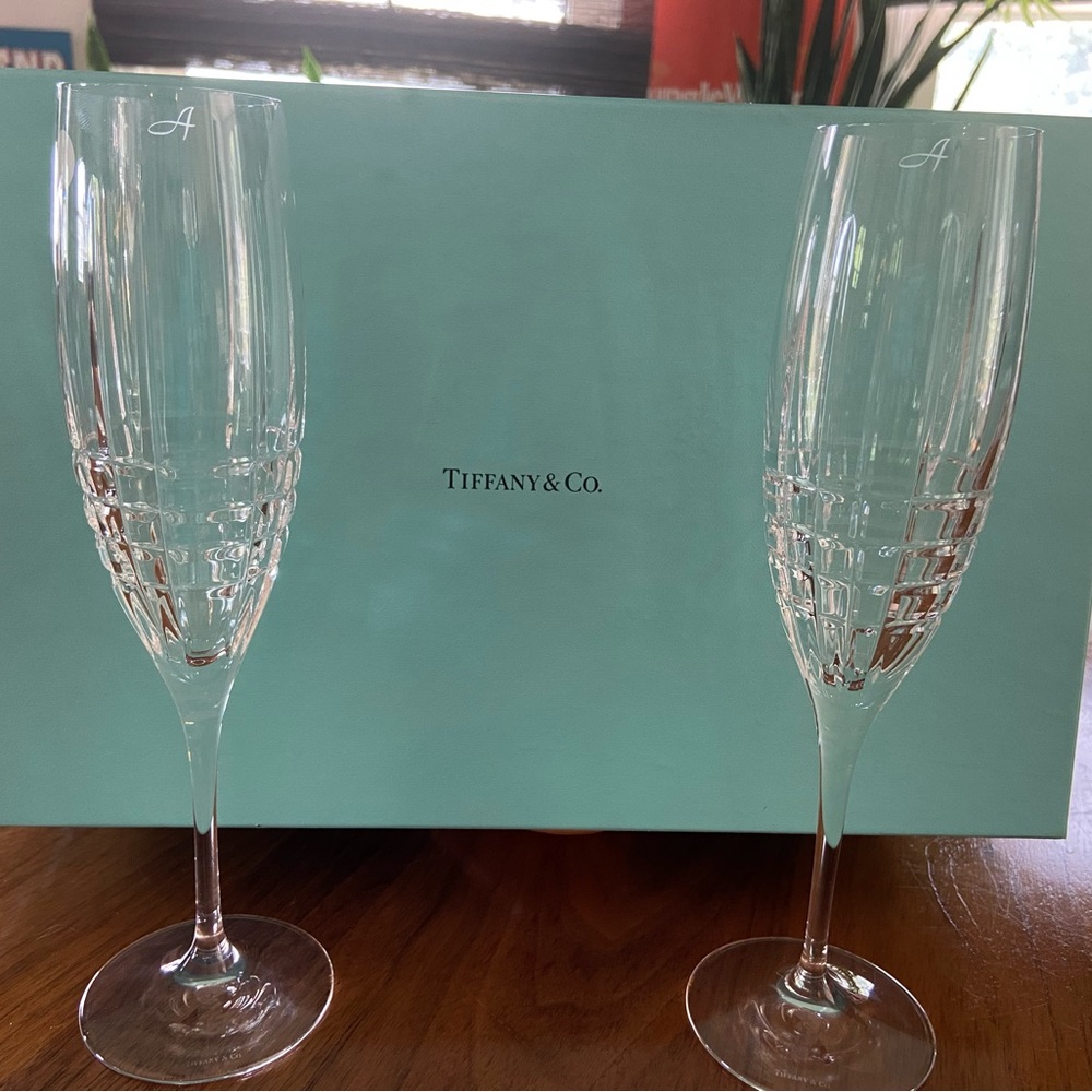 Personalized with a hand etched A for that perfect couple in your life!